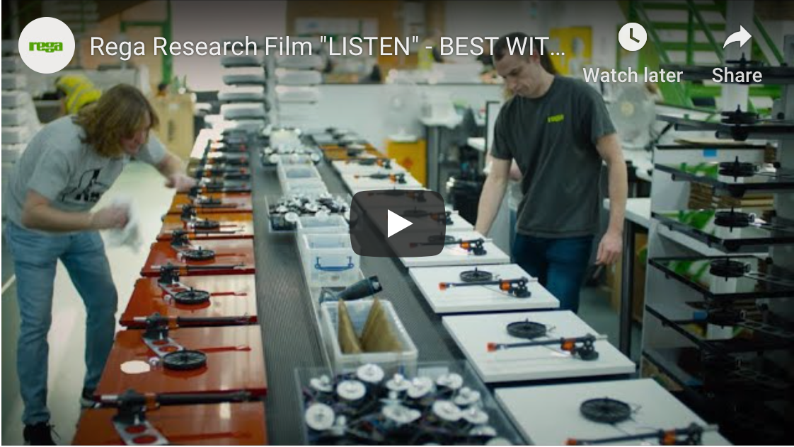 New Rega factory video 'LISTEN'